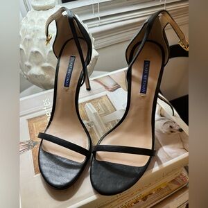 Stuart Weitzman Leather Nudistsong Sandal Sz 9